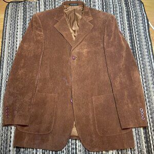 VTG Giorgio Armani LeCollezioni Corduroy Blazer Men XL Brown Size 44R (IT 54)